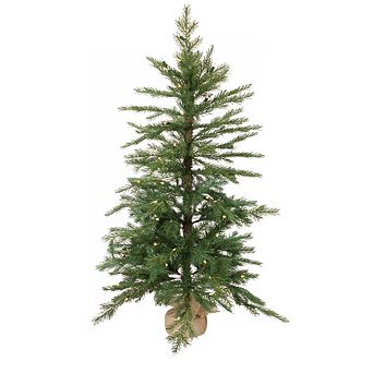 Led Pine Tree With Burlap Bag Base 4'h