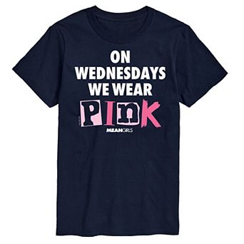 Men's Mean Girls Wednesdays We Wear Pink Graphic Tee