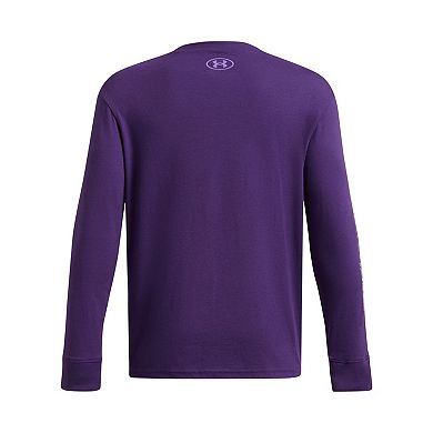 Boys 8-20 Under Armour Glitch Big Logo Long Sleeve Graphic Tee