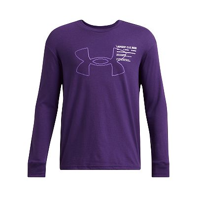 Boys purple under armour shirt best sale