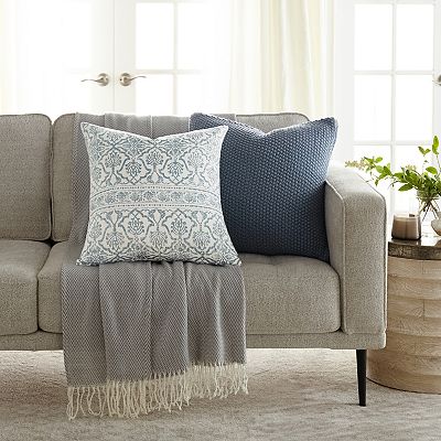 Urban Loft s 2 pack Decor Throw Pillows Seed Stitch Knit With Cotton Patterns In Antirpue Floral