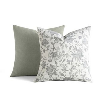 Urban Loft's 2-pack Cotton Slub Decor Throw Pillows In Antique Floral