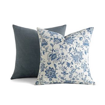 Urban Loft's 2-pack Cotton Slub Decor Throw Pillows In Antique Floral