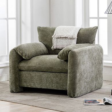 Modern Style Chenille Oversized Armchair Accent Chair Single Sofa