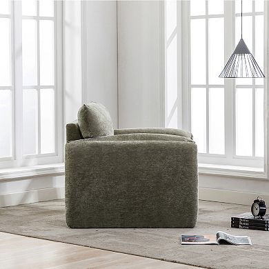 Modern Style Chenille Oversized Armchair Accent Chair Single Sofa