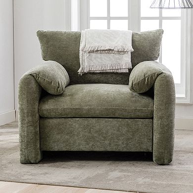 Modern Style Chenille Oversized Armchair Accent Chair Single Sofa