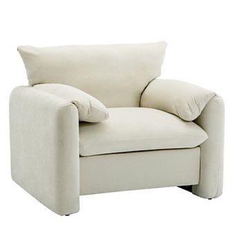 Modern Style Chenille Oversized Armchair Accent Chair Single Sofa