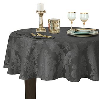 Elrene Home Fashions Barcelona Jacquard Damask Round Tablecloth