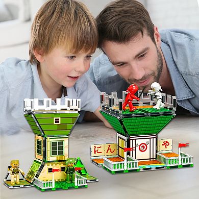 PicassoTiles 102pc Ninja & Troop Themed, Magnetic Tiles Building Blocks for Kids, Magnet for Kids 3+