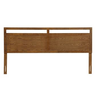 LuxenHome Farmhouse Double Panel Wood Headboard, King