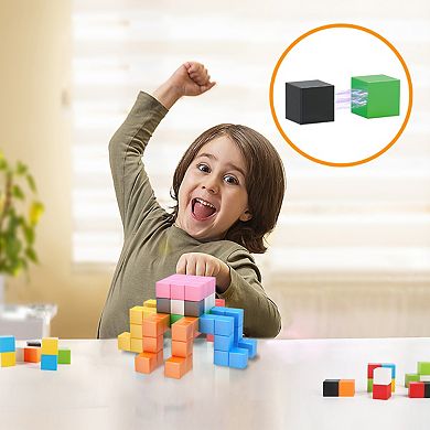PicassoTiles 80 PC Magnetic Blocks, Magnetic Building Blocks for Kids, Magnet Toy for Kids 3+