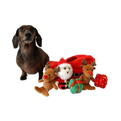 Midlee Santa Sleigh Find A Toy Christmas Dog Toy