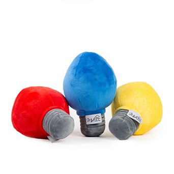 Plush Christmas Lights Dog Toy- Set Of 3