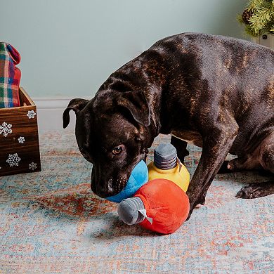 Plush Christmas Lights Dog Toy- Set Of 3