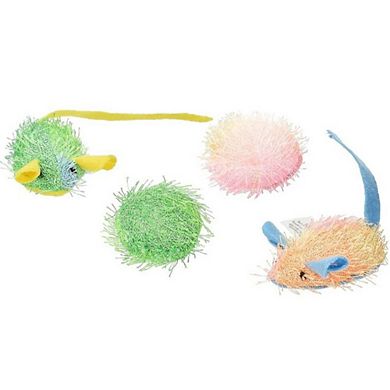 Spot Spotnips Stringy Mice & Balls Catnip Toy - 4 Pack