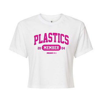 Juniors' Mean Girls Plastics Member Cropped Tee