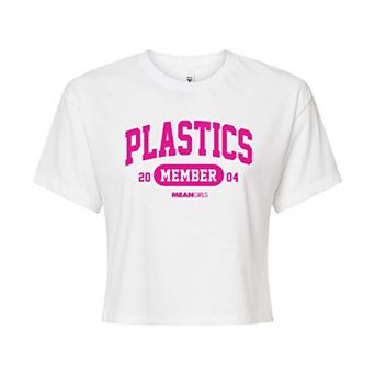 Juniors' Mean Girls Plastics Member Cropped Tee