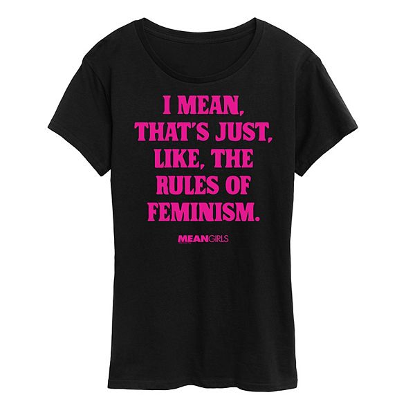 Women's Mean Girls Rules Of Feminism Graphic Tee