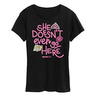 Women's Mean Girls She Doesn't Go Here Graphic Tee