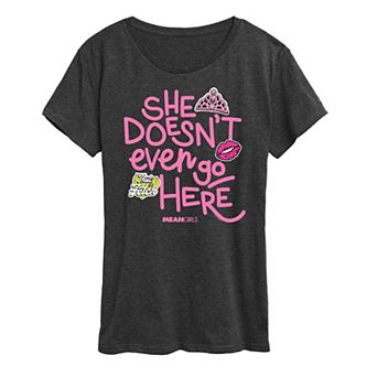 Women's Mean Girls She Doesn't Go Here Graphic Tee