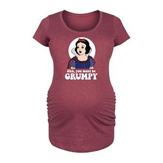Disney Princess Snow White Maternity You Must Be Grumpy Graphic Tee