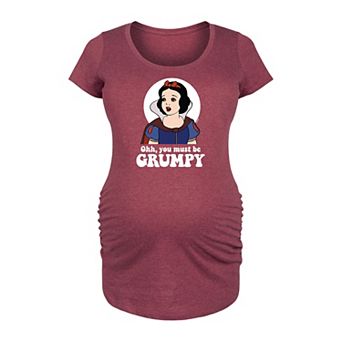 Disney Princess Snow White Maternity You Must Be Grumpy Graphic Tee