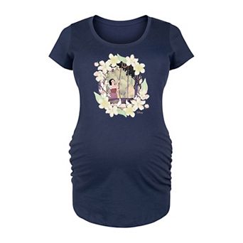 Disney Princess Snow White Maternity Flowers Graphic Tee