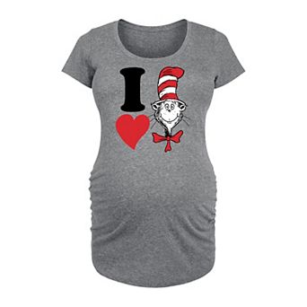 Maternity Dr. Seuss I Love Cat In The Hat Graphic Tee