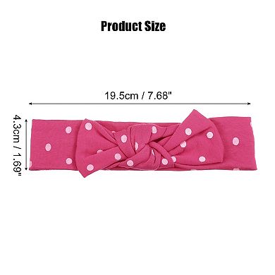 Polka Dot Bow Headband Cute Cotton Hair Band for Teenager 7.7 Inch