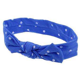 Polka Dot Bow Headband Cute Cotton Hair Band for Teenager 7.7 Inch