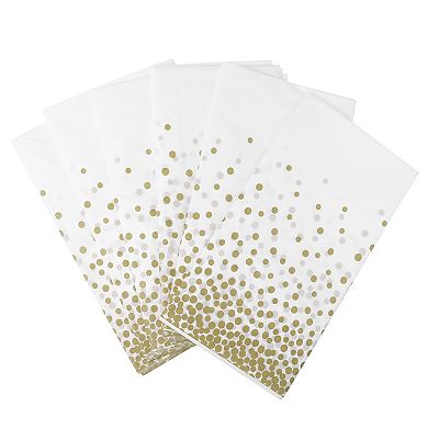 Disposable Plastic Rectangle Printed Gold Domes Dining Parties Table ...