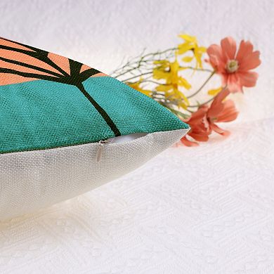 Linen Decorative Throw Printed Contemporary Waterproof Pillow Covers 2 Pcs