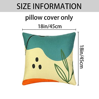Linen Decorative Throw Printed Contemporary Waterproof Pillow Covers 2 Pcs