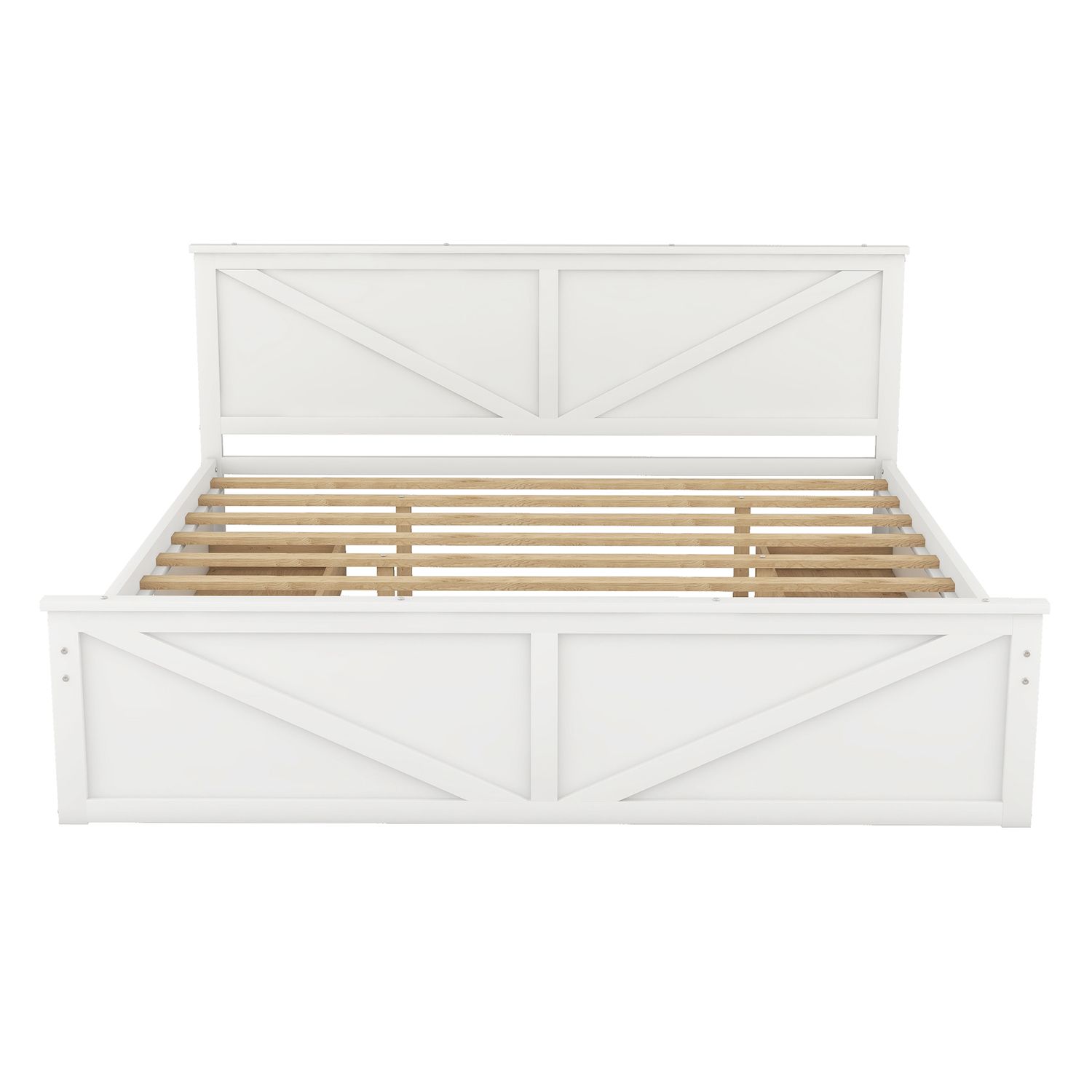 Merax Wooden Platform Bed With Four Storage Drawers