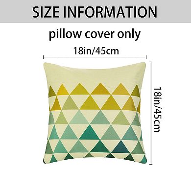 Geometric Triangle Printed Soft Home Sofa Decor Office Pillow Cases 2 Pcs