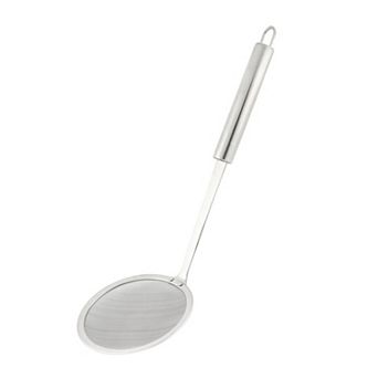 Home Kitchen Stainless Steel Fine Wire Kitchen Gadgets Mesh Strainer Skimmer Ladle 3.9" Diameter