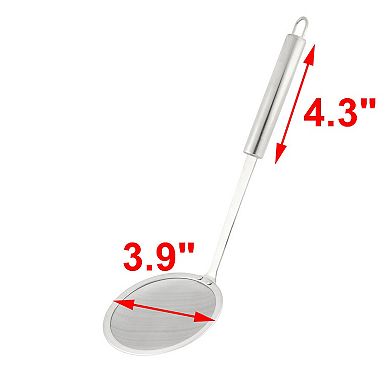 Home Kitchen Stainless Steel Fine Wire Kitchen Gadgets Mesh Strainer Skimmer Ladle 3.9" Diameter