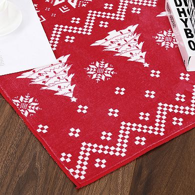 Garvee Christmas Area Rug Snowflake And Xmas Tree Boho Floor Cover Machine Washable Rug