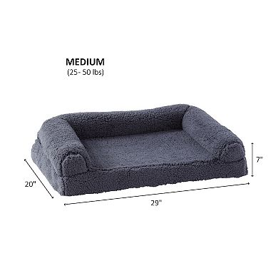 Happy Hounds Millie Sofa Style Sherpa Dog Bed