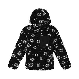 Girls 7-16 Roxy Printed Berber Fleece Zip-Up Hoodie
