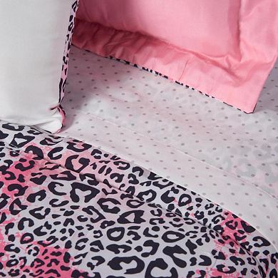 Luxuriant Home Kids Wild at Heart Bed in a Bag Set with Decorative Pillow