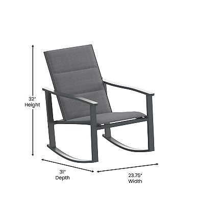 Flash Furniture Brazos Outdoor Rocking Chair Bistro 3 Piece Set