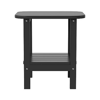 Flash Furniture Newport 2-Tier Adirondack Side Table