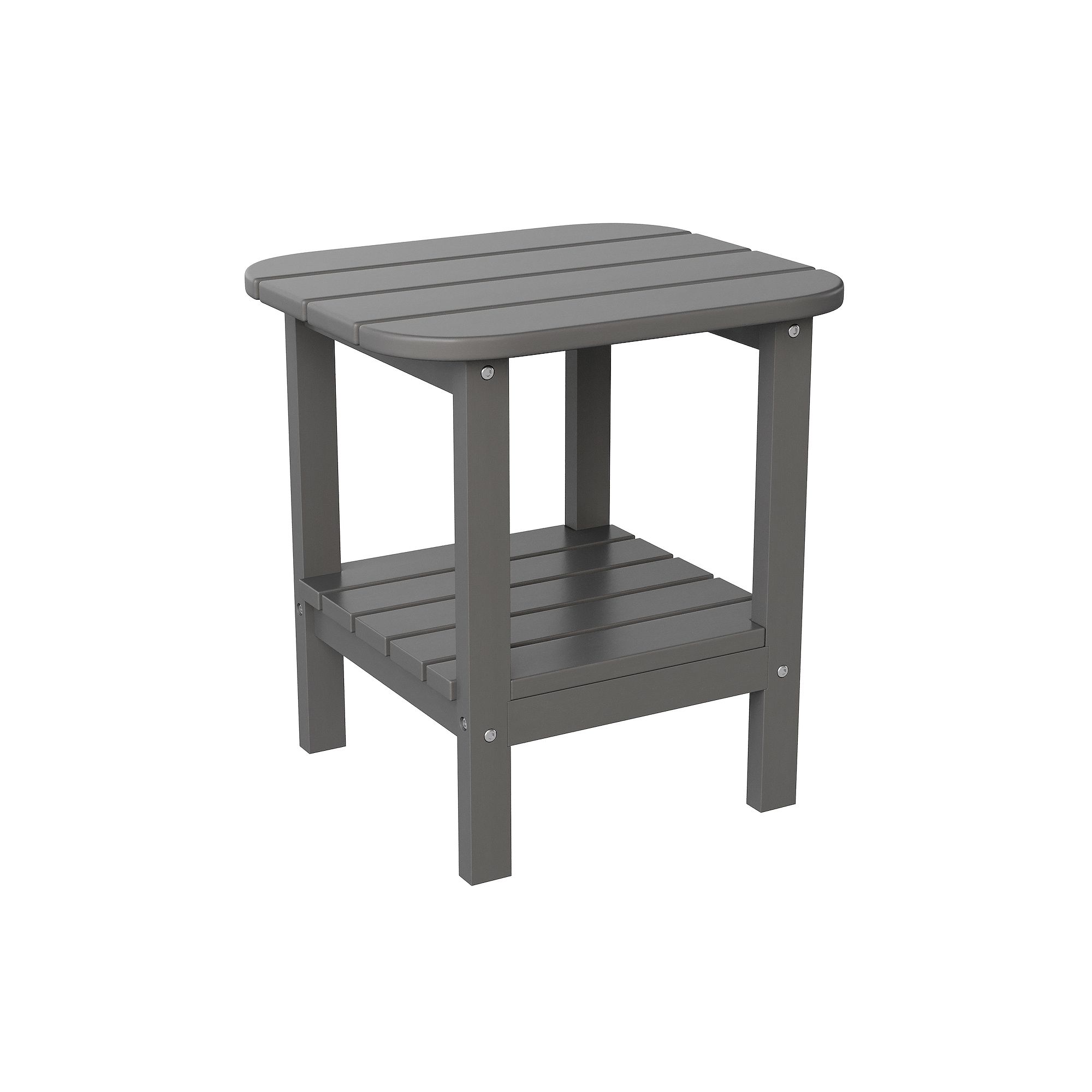 Flash Furniture Newport 2-Tier Adirondack Side Table, Gray