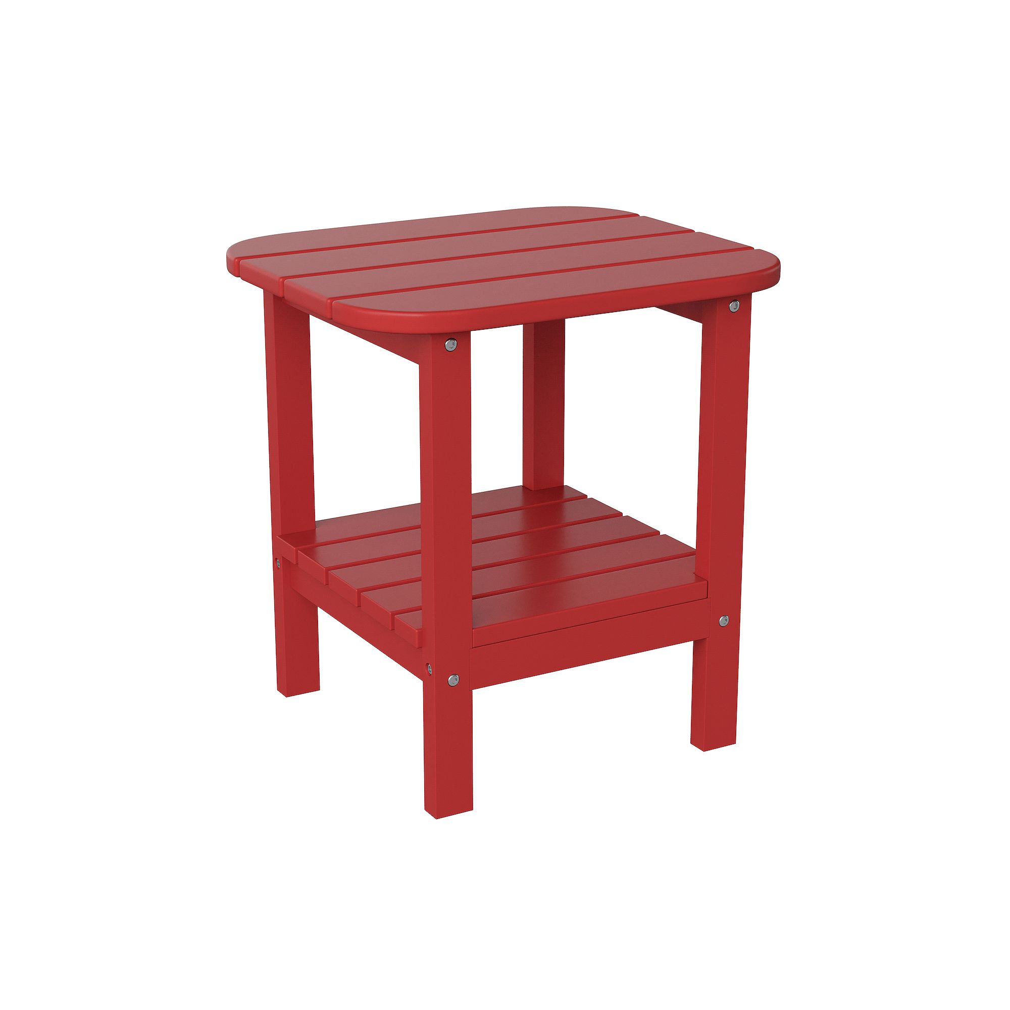 Flash Furniture Newport 2-Tier Adirondack Side Table, Red