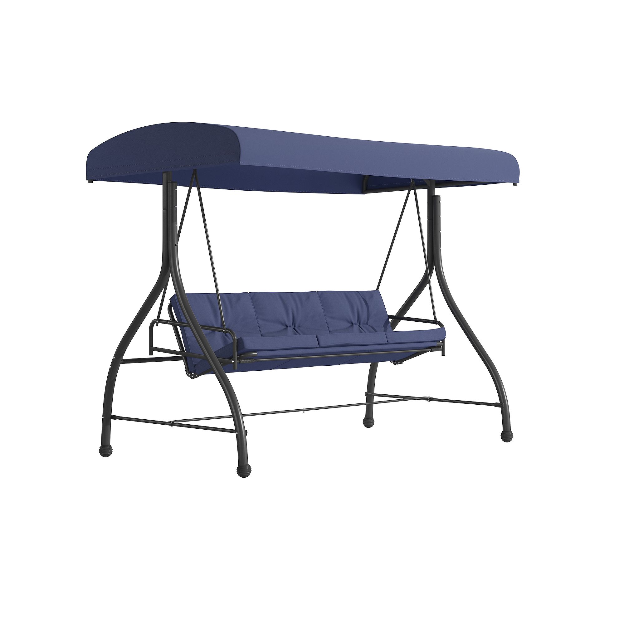 Flash Furniture Tellis 3-Seat Outdoor Converting Patio Swing Canopy Hammock