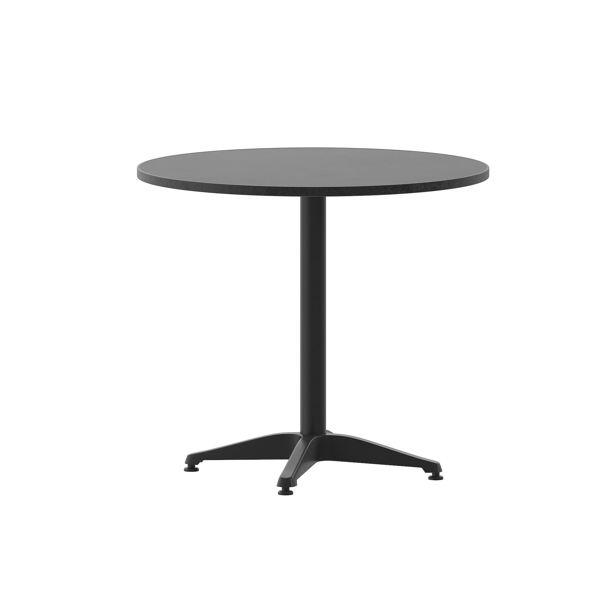 Flash Furniture Mellie 31.5 Black Round Metal Indoor-Outdoor Table with B
