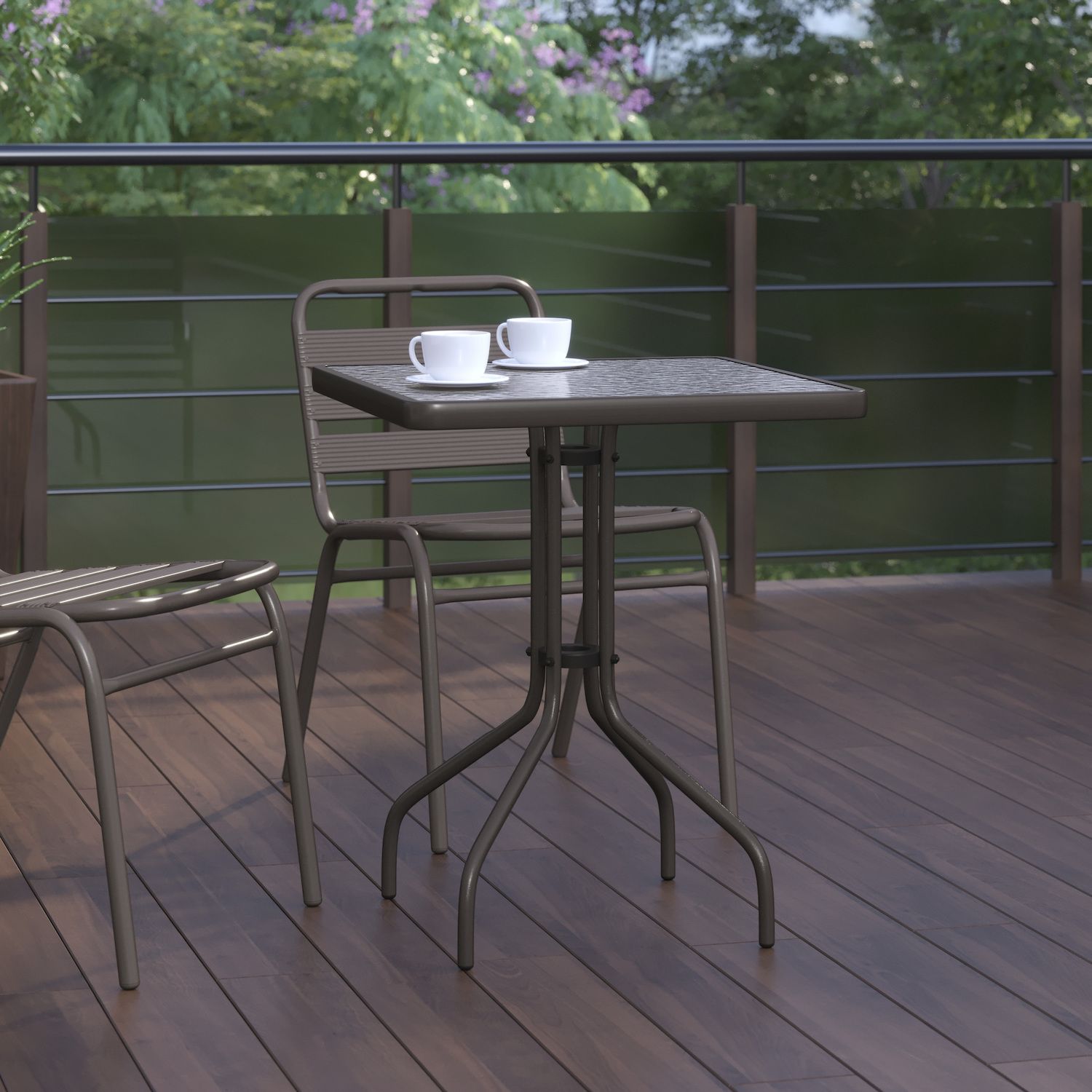 Indoor Outdoor Metal Table Flash Furniture CH 51080BH 30SQST BK