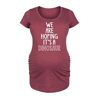 Maternity We Are Hoping It's A Dinosaur Graphic Tee