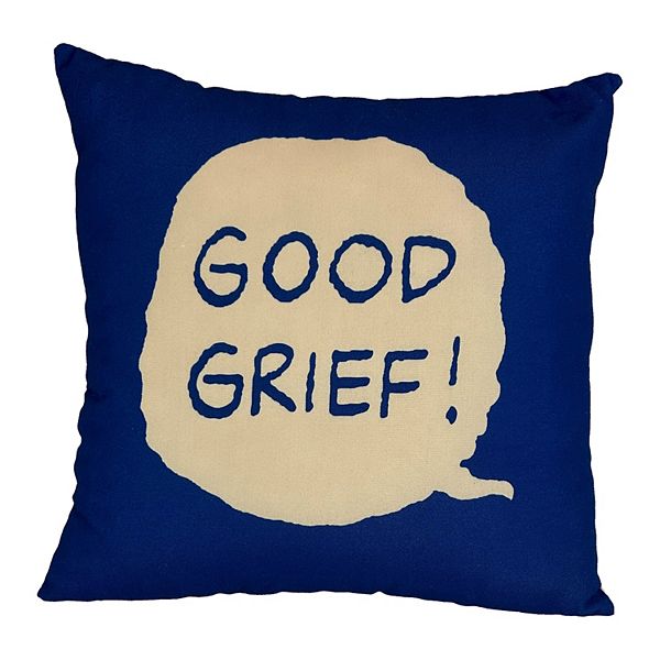 Peanuts Good Grief Reversible Decorative Throw Pillow
